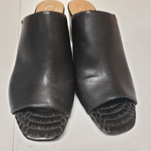 Calvin Klein Women’s Open Toe Mule Chunky Heel Snakeskin Accent Size 11M NWOB - Picture 5 of 14